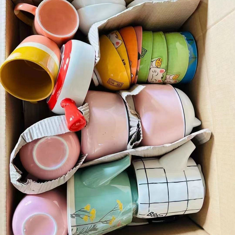 Big Sale Processing Ceramic Bowls, Plates, Cups, Miscellaneous Pieces, Street Stalls, Tableware, Groceries, Export Stock, Tail Goods, Wholesale Supply