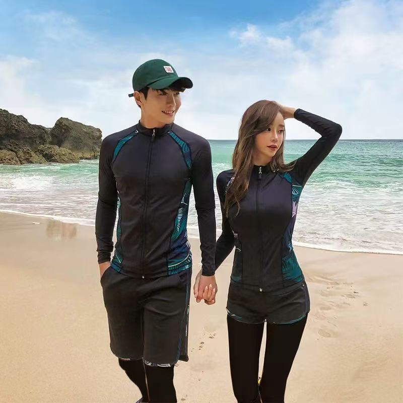 Jishang diving suit female and male jellyfish suit surfing suit bathing suit drifting sunscreen snorkeling long sleeve trousers couple swimming suit