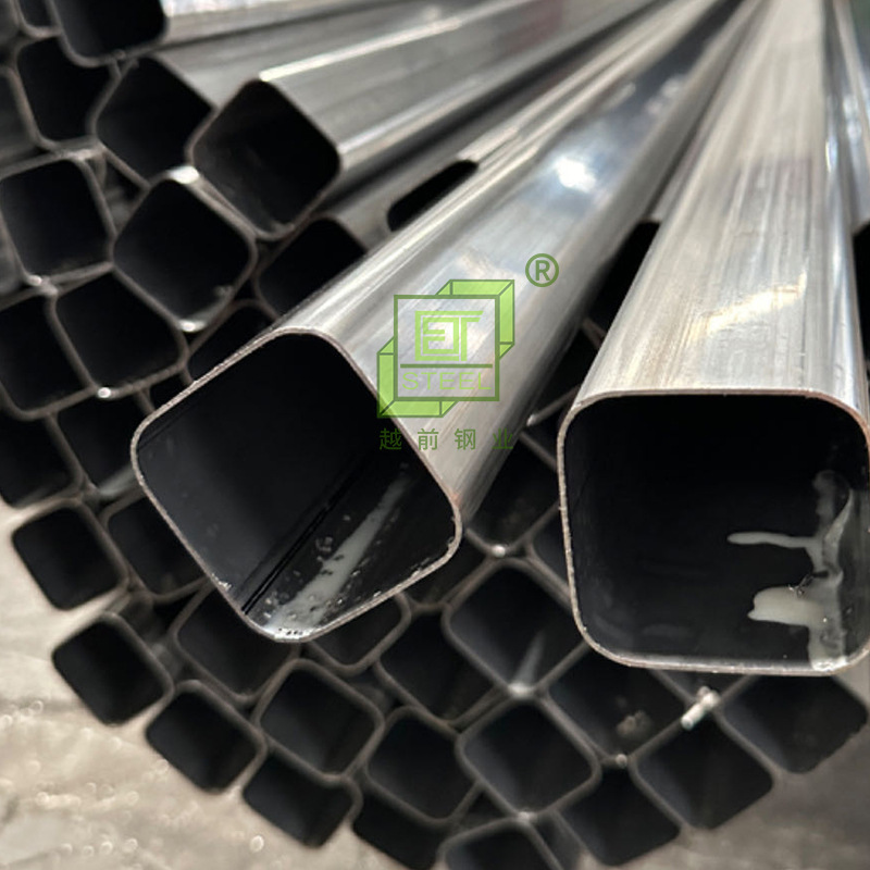 Foshan Manufacturer Delivers 201 304 Stainless Steel R Angle Square Tube Stair Handrail Tube Wire Drawing Laser Cutting