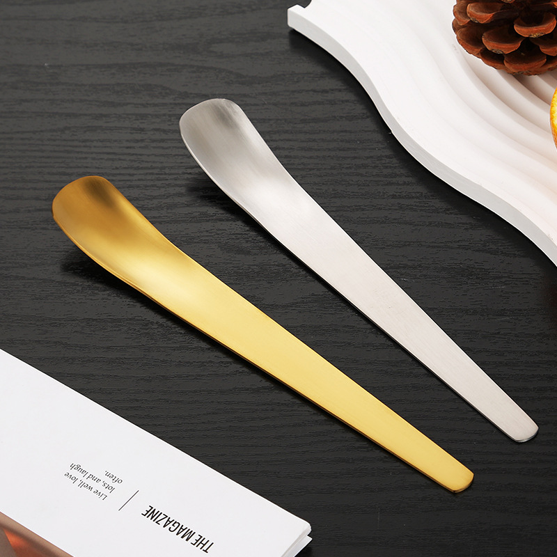 Cross-border stainless steel ice cream spoon dessert mixing spoon household stirring spoon cake spoon high color value coffee spoon