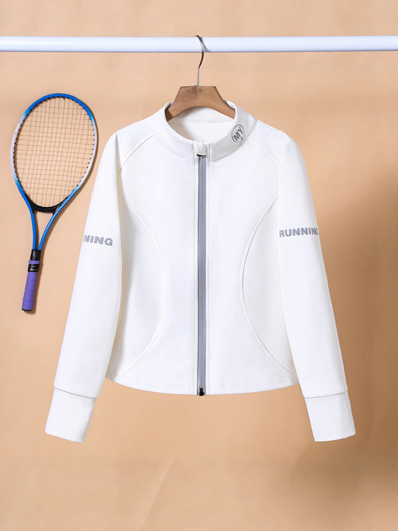 New Fleece-Lined Stand-Up Collar Cardigan with Luminous Zipper Jacket in 6 Colors