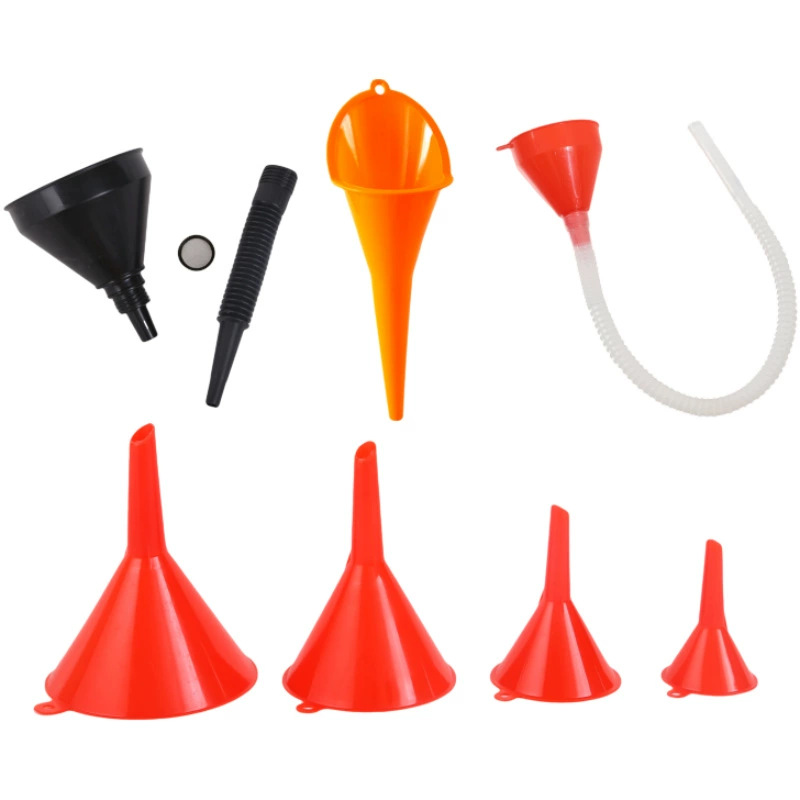 Multi-piece combination funnel with filter screen telescopic long mouth funnel car and motorcycle refueling various types of refueling device
