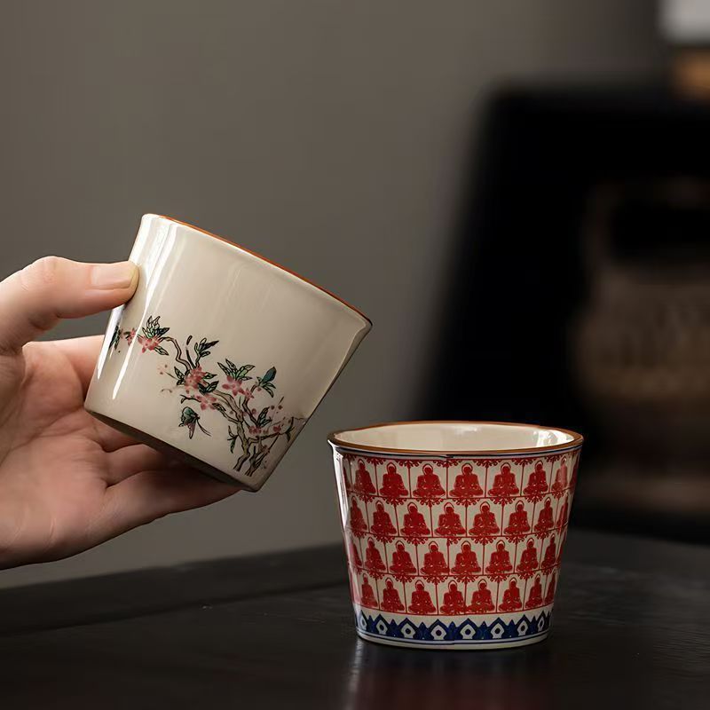 Peace and Joy Cup, Grass Ash Tea Cup, Ceramic Master Cup, Personal Cup, Household Cola Cup, Tea Cup