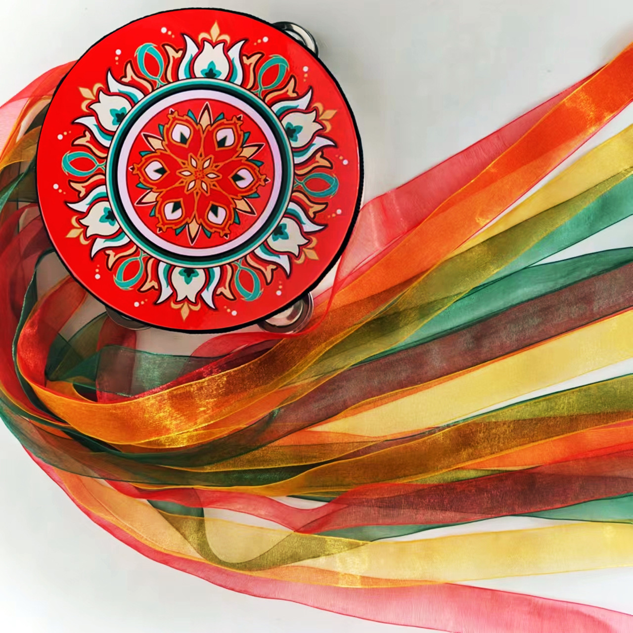 Инструмент для танцев Дуньхуана, летающий тамбурин, уйгурский тамбурин из Синьцзяна, ручной барабан для фото династии Хань, лента, танг барабан