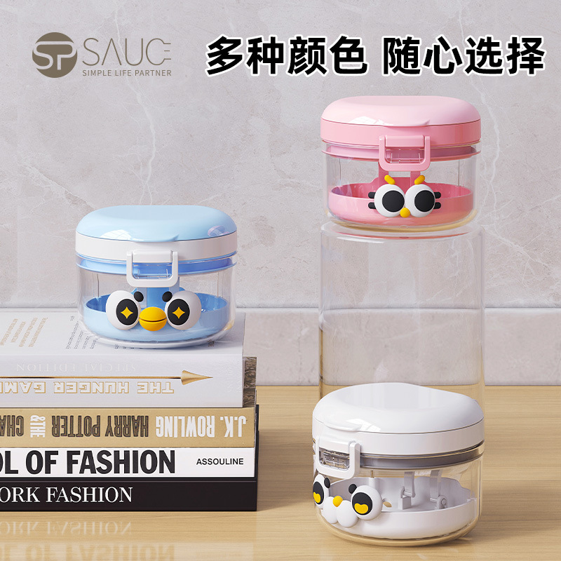 Японская коробка для чистки протезов с защитой от пыли, коробка для хранения ретейнеров с зеркалом