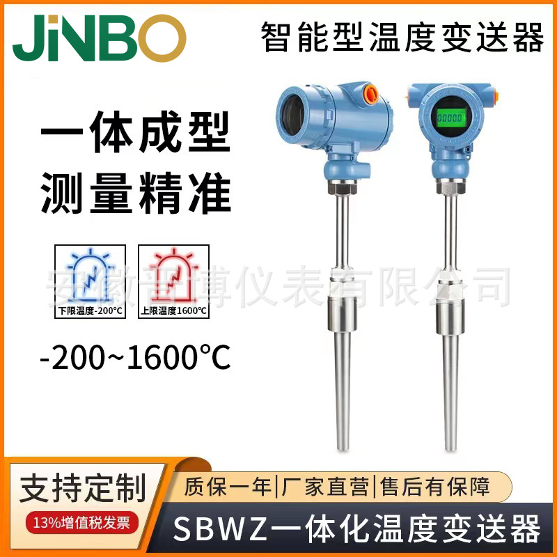 Temperature Sensor Pt100 Probe K-Type Platinum Thermal Resistance with Display Explosion-Proof Integrated Temperature Transmitter