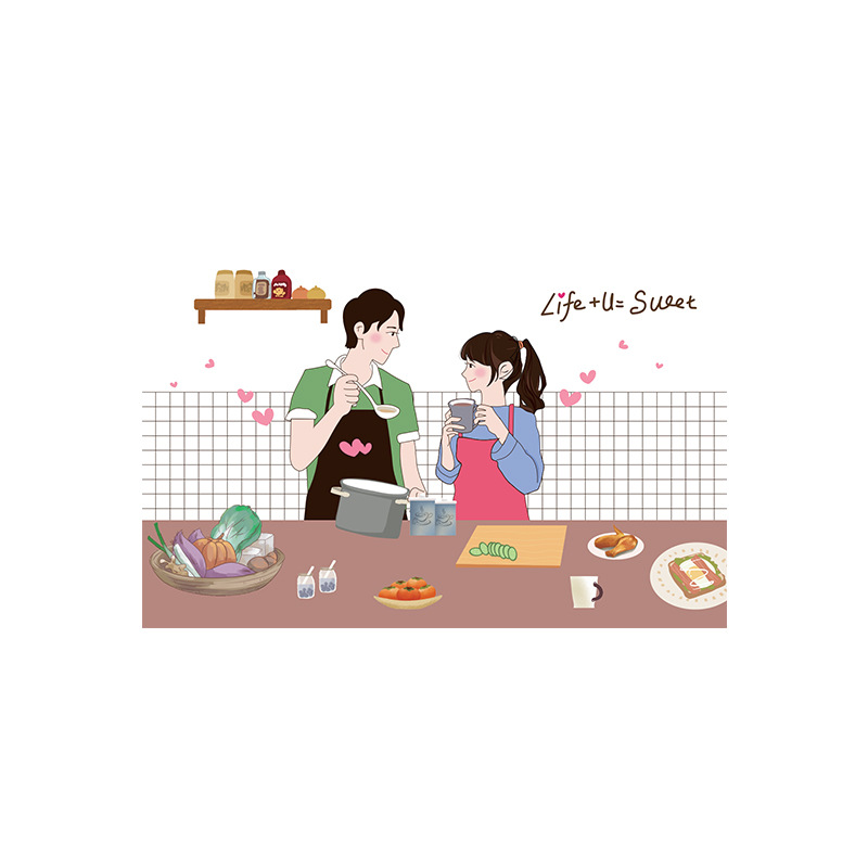 Kitchen Oil-Proof Stickers Self-Adhesive Waterproof and Moisture-Proof Oil Fume-Resistant High Temperature Stove Wall Stickers Wall Wallpaper Cabinets