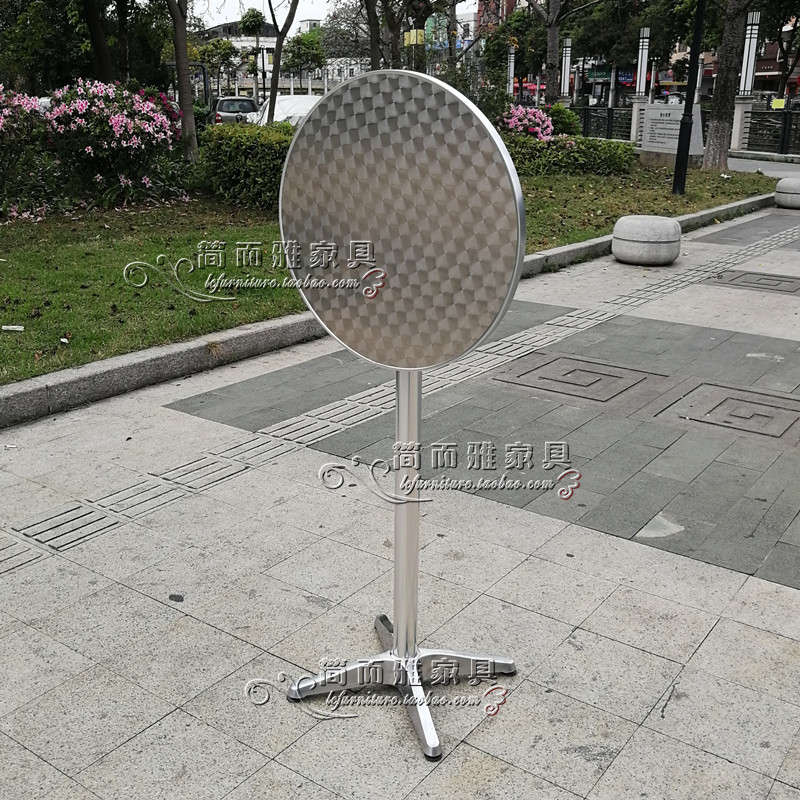 Xzfu002 Sun Protection Portable Folding Bar Table Outdoor Stainless Steel Small Round Bar Table Lightweight Foot Celebration Wine