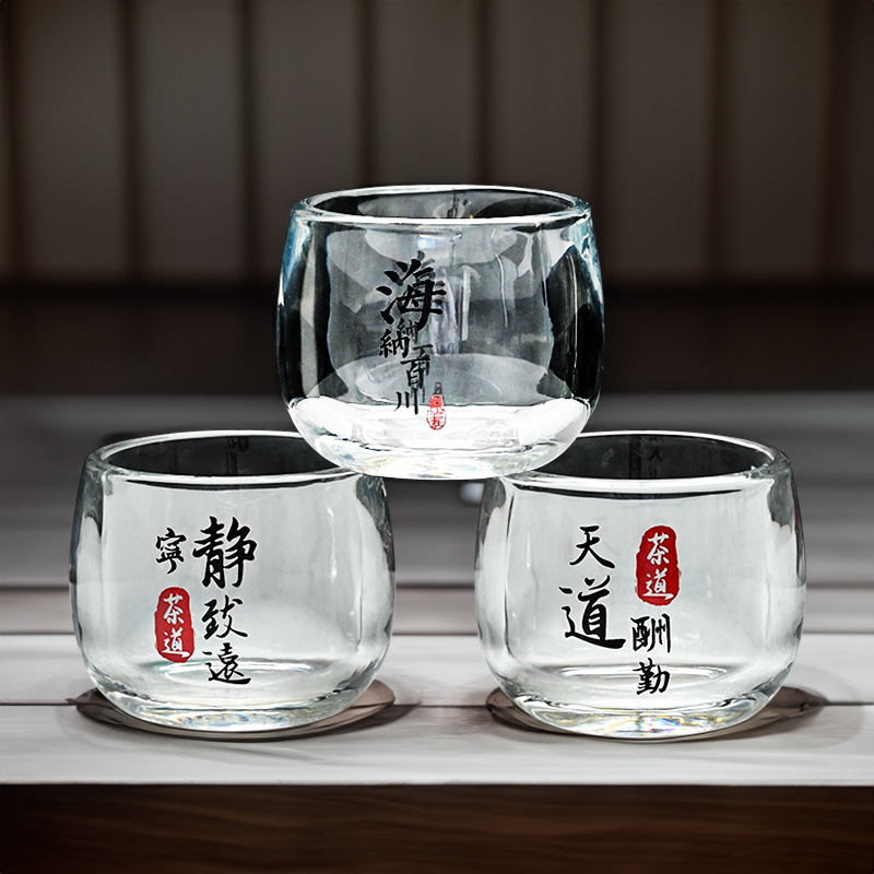 Transparent Thickened High-grade Glass Tea Cup Not Hot Personal Health High-grade Master Cup Wholesale