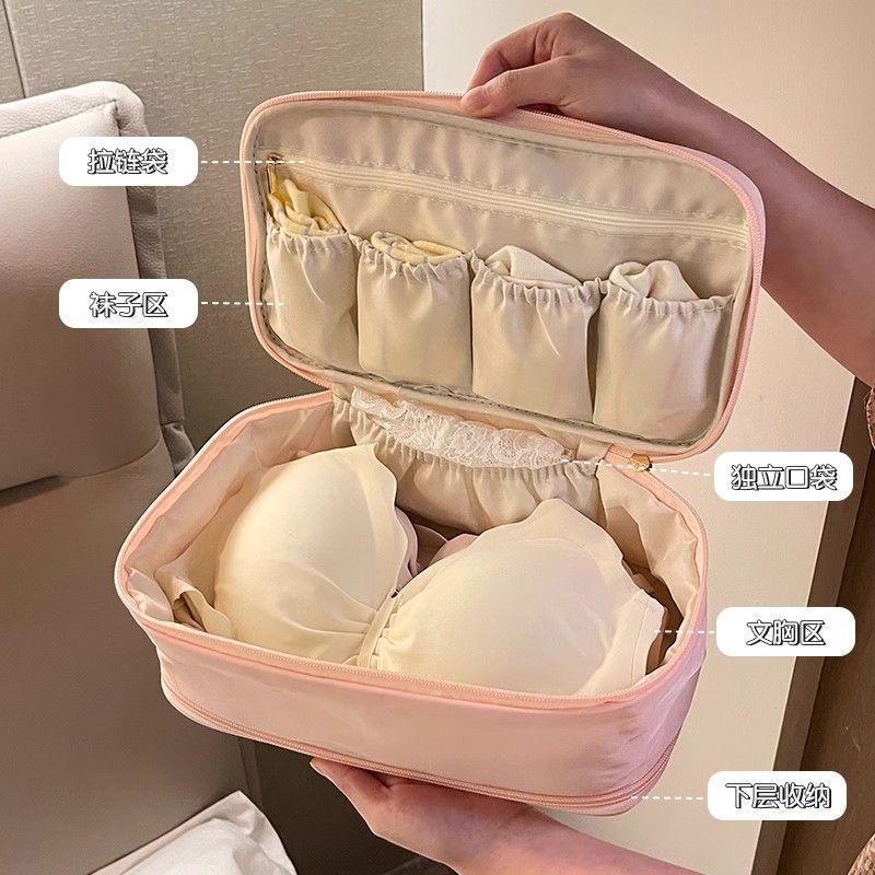 Cross-Border Travel Underwear Storage Bag, Travel Bra Storage Bag, Travel Underwear, Socks, Three-In-One Close-Fitting Bag