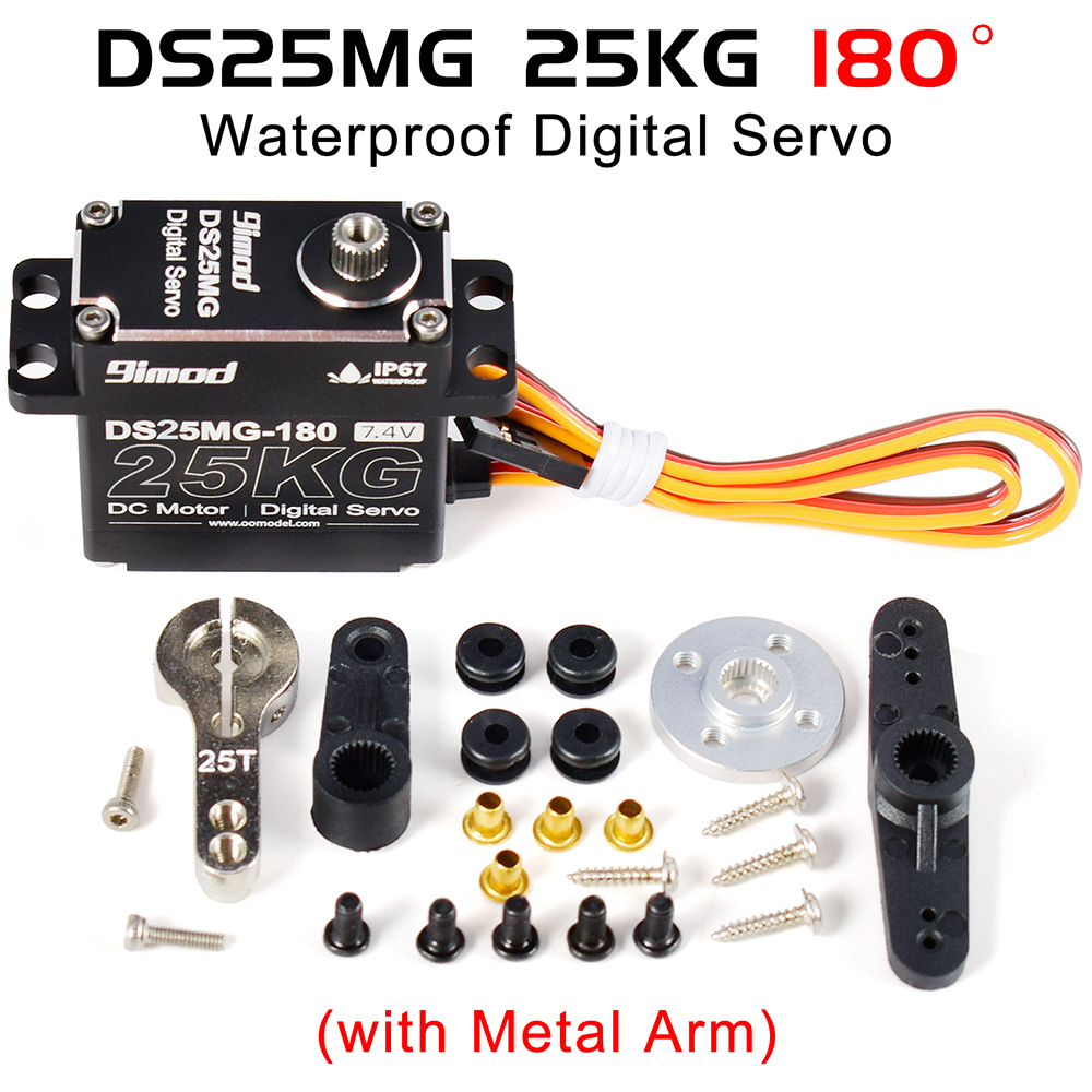 9imod 25kg 35kg metal tooth all aluminum housing digital waterproof steering gear