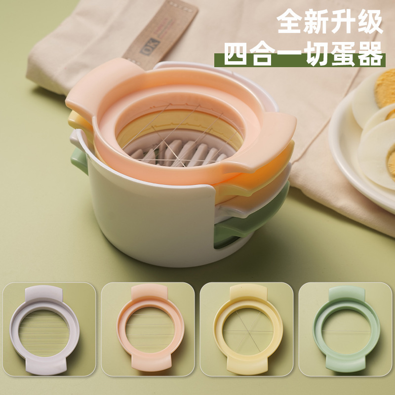 Готовый японский нарезчик яиц трехв одном нарезчик яиц из нержавеющей стали с проволочной резкой