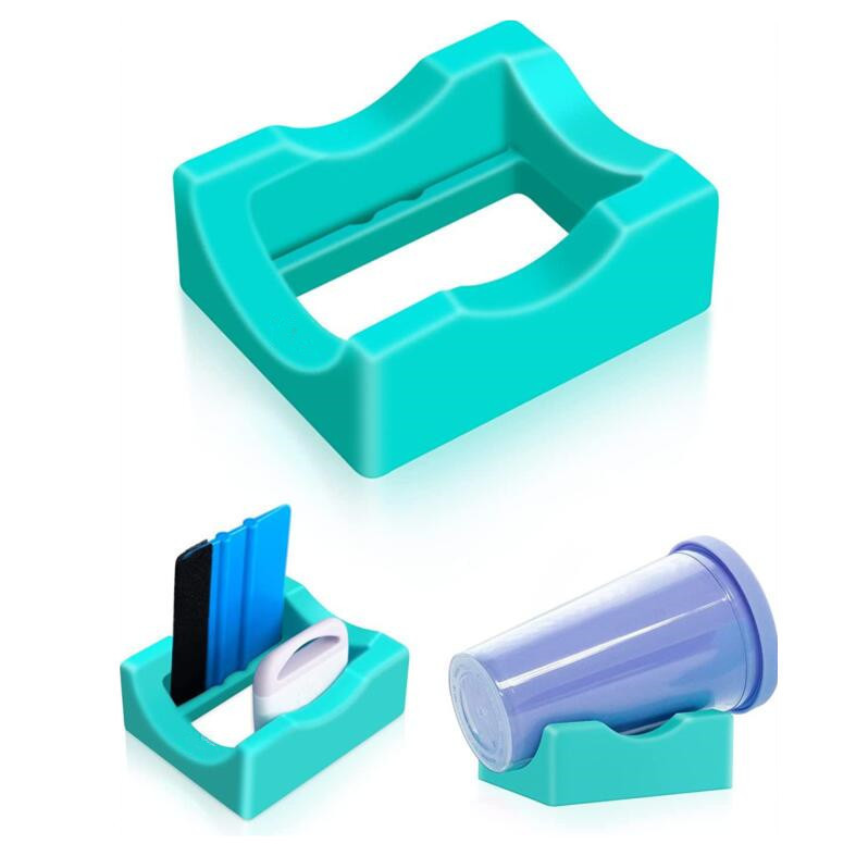 Cross-Border Popular Mug Protection Insulated Cup Holder Square Non-Slip Glass Cup Holder Small Silicone Cup Holder