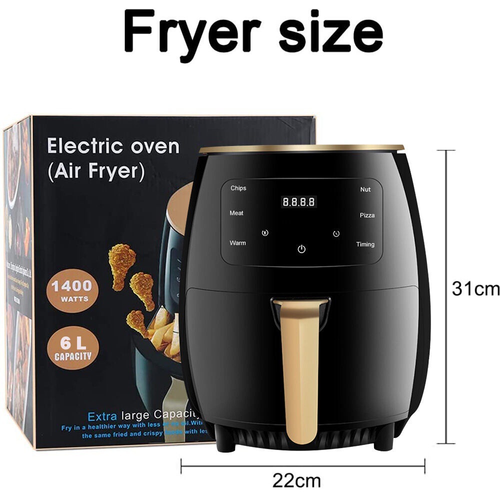 6L Air Fryer Multifunctional Smart Touch Screen Oven Large Capacity Air Fryer Electric Fryer French Fries Machine