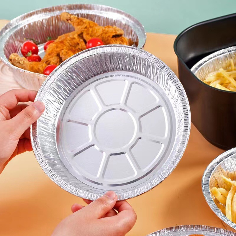Air Fryer Tin Paper Plate Aluminum Foil Bowl Oil-absorbing Paper Baking Oven Household Disposable Paper Bowl Tin Paper Aluminum Foil Plate