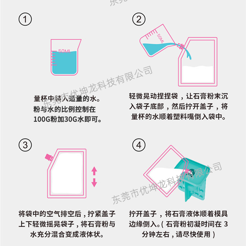 Youkunlong Children's Plaster Powder Handmade Figurine Aromatherapy Coloring Hand-Painted Mold DIY Craft Toy Model Educational