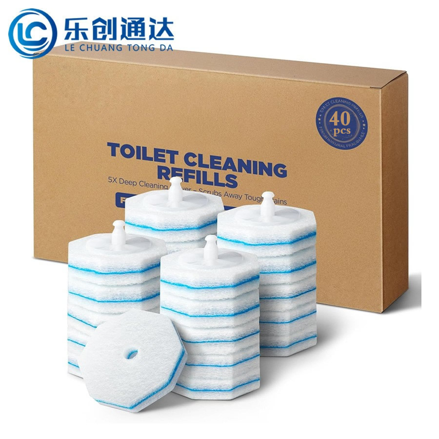 Можно использовать для отправки новых продуктов через границы: набор сменных головок для одноразовой туалетной щетки, очень простая в использовании туалетная щетка