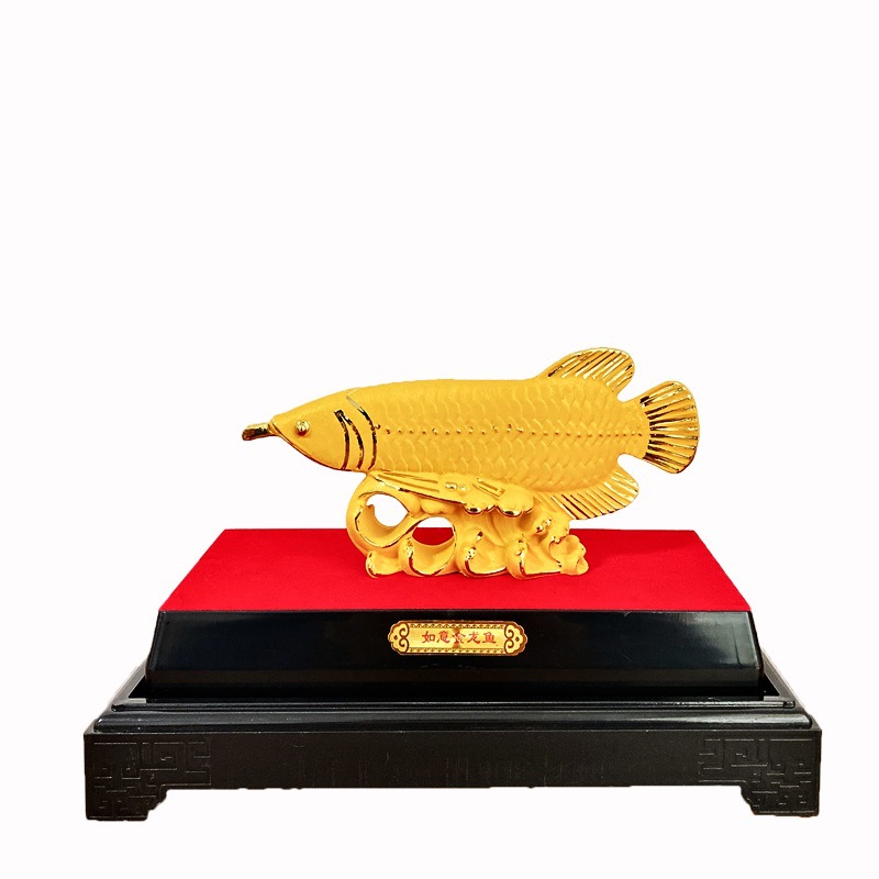 Cashmere Shajin Lucky Golden Dragon Fish Ornaments Home Living Room Crafts Shop Company Opening Gift Factory Outlet