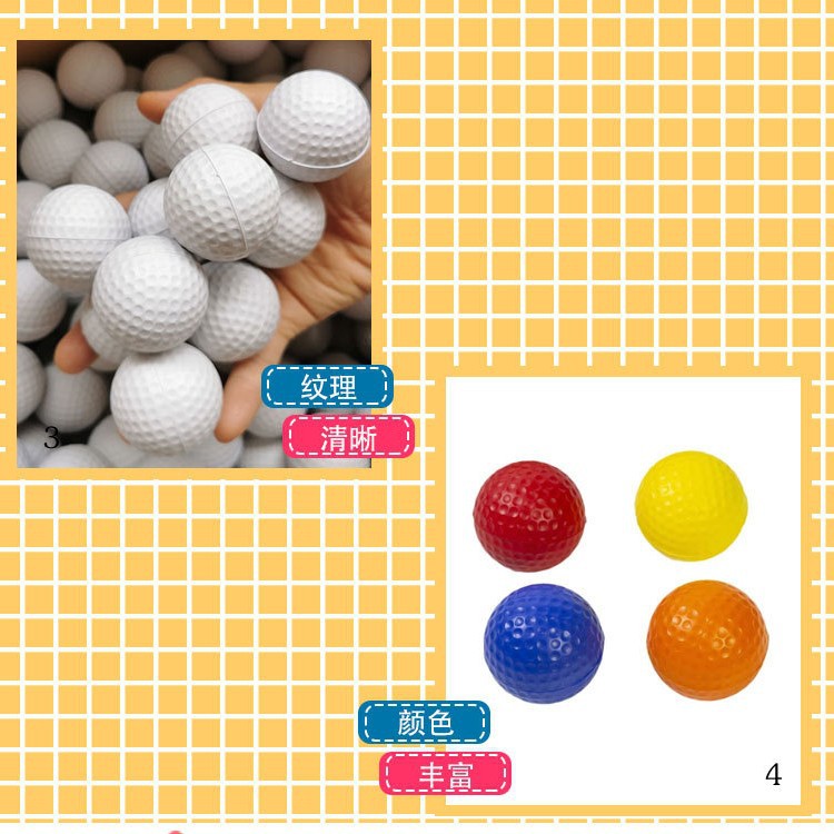 Factory Hot Selling Golf Pu Soft Ball Foam Pressure Ball Indoor Practice Ball Decompression Vent Sponge Toy 42mm