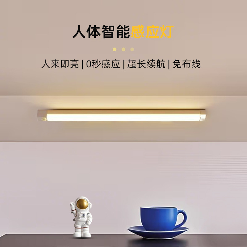 Led Cabinet Light Rechargeable Motion Sensor Light Strip Wardrobe Light Bedroom Sleep Dormitory Night Light Magnetic Strip