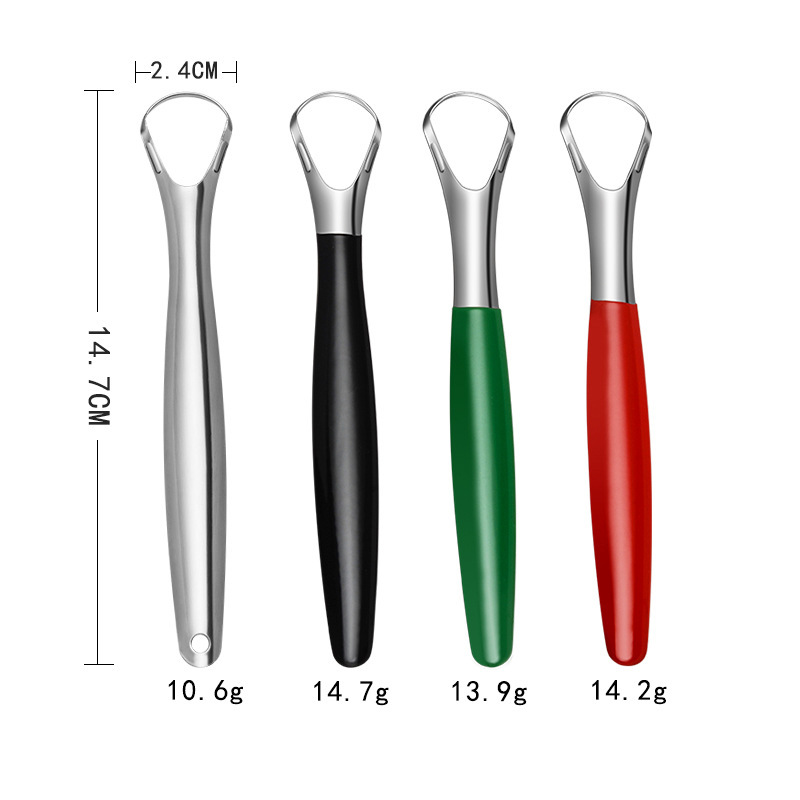 Stainless Steel Tongue Scraper Tongue Coating Cleaner Tongue Scraper Cleaning Tongue Coating to Halitosis Oral Care Tools suit