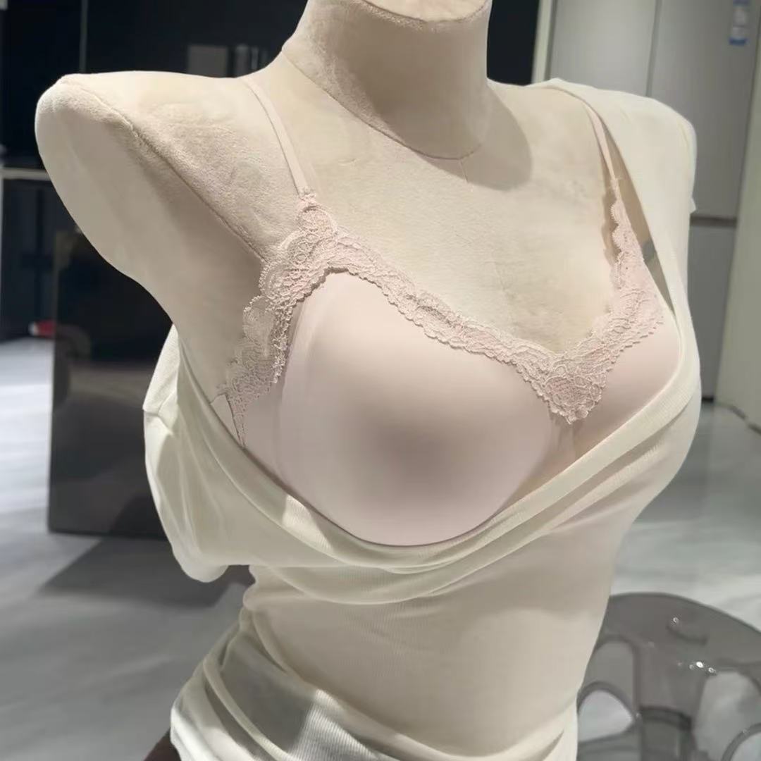 Ujia Замена Суфле Спагетти Ремешки Бесшовное Кружевное Прохладное Майка Летняя Подвеска Увеличение Бюстгальтер Белье для Женщин