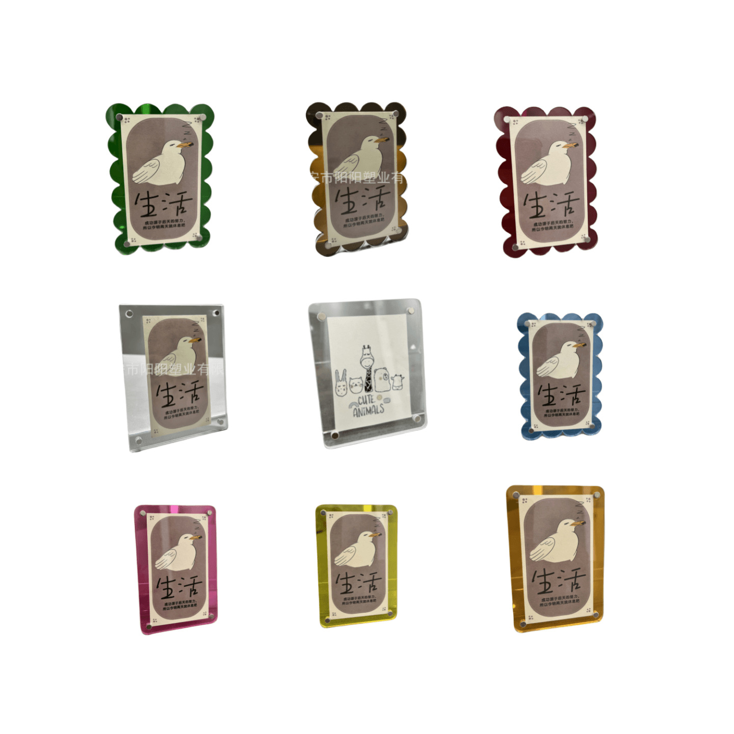 Cross-border Amazon High Transparent Acrylic Photo Frame Strong Magnetic Magnetic Refrigerator Sticker Picture Frame Magnetic Absorption Photo Frame