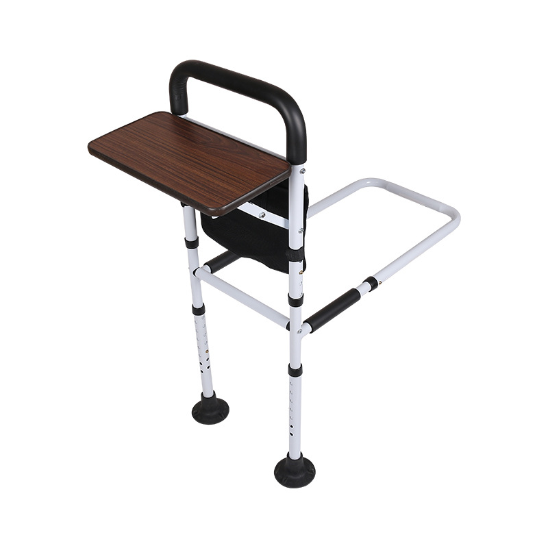 No Punching Bed Guardrail with Table Board for the Elderly Safety Anti-Fall Wake-Up Aid Mobile Adjustable Bedside Armrest
