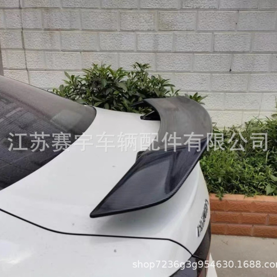 Cross-border car general non-perforated tail two three-compartment fixed wind wing sports car GT racing ABS material aircraft wing