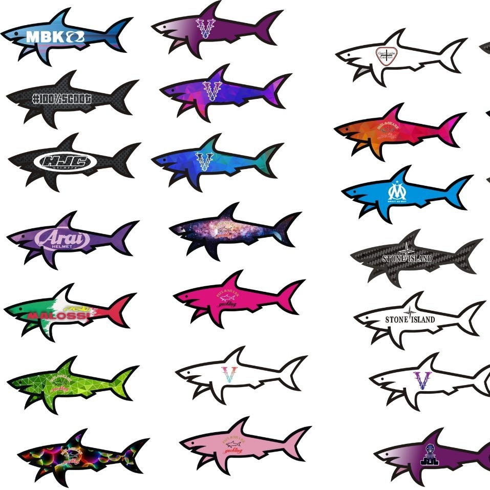 National Flag Label, Shark Label, Personalized Label, Glue Label, Self-Adhesive Glue Crystal Glue, Pu Glue Label