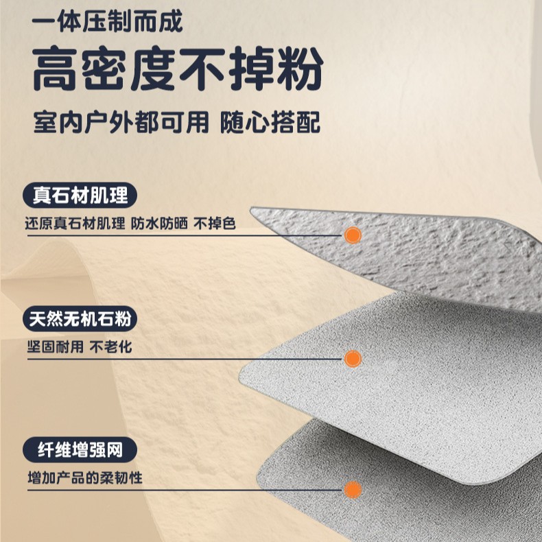 Yellow Travertine 3D Printed Soft Stone Flexible Stone Outdoor Indoor Travertine Slab Villa Cafe Background Wall Rock Panel