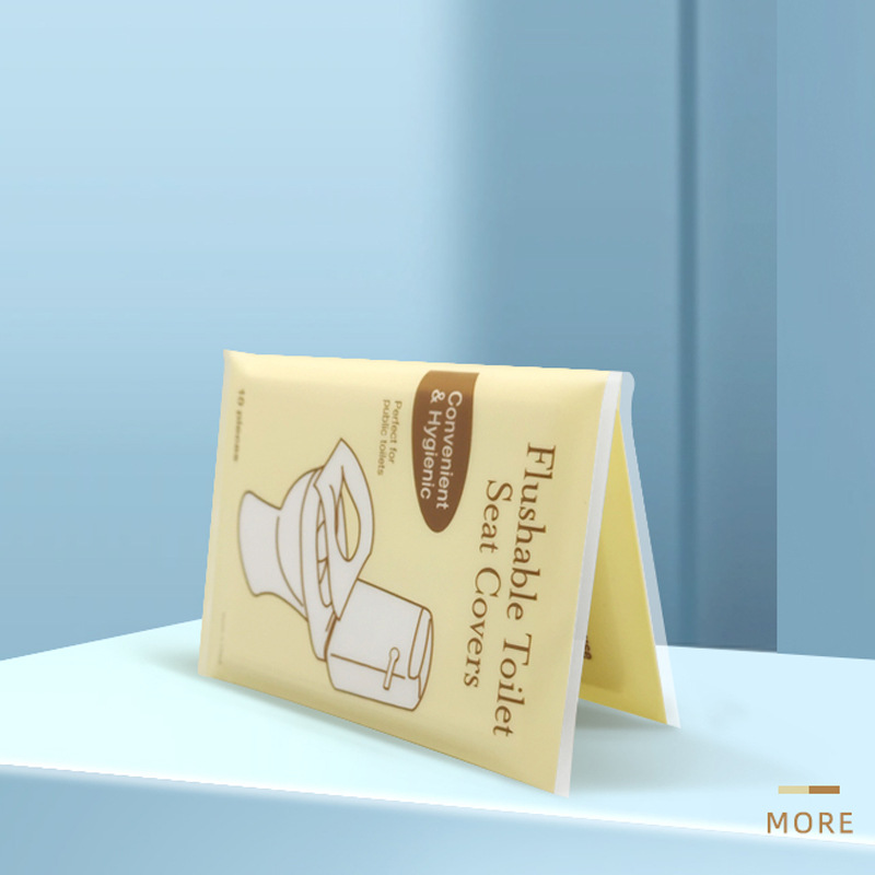 English neutral packaging disposable toilet mat ten pieces soluble water wood pulp paper toilet paper 11 years factory straight hair