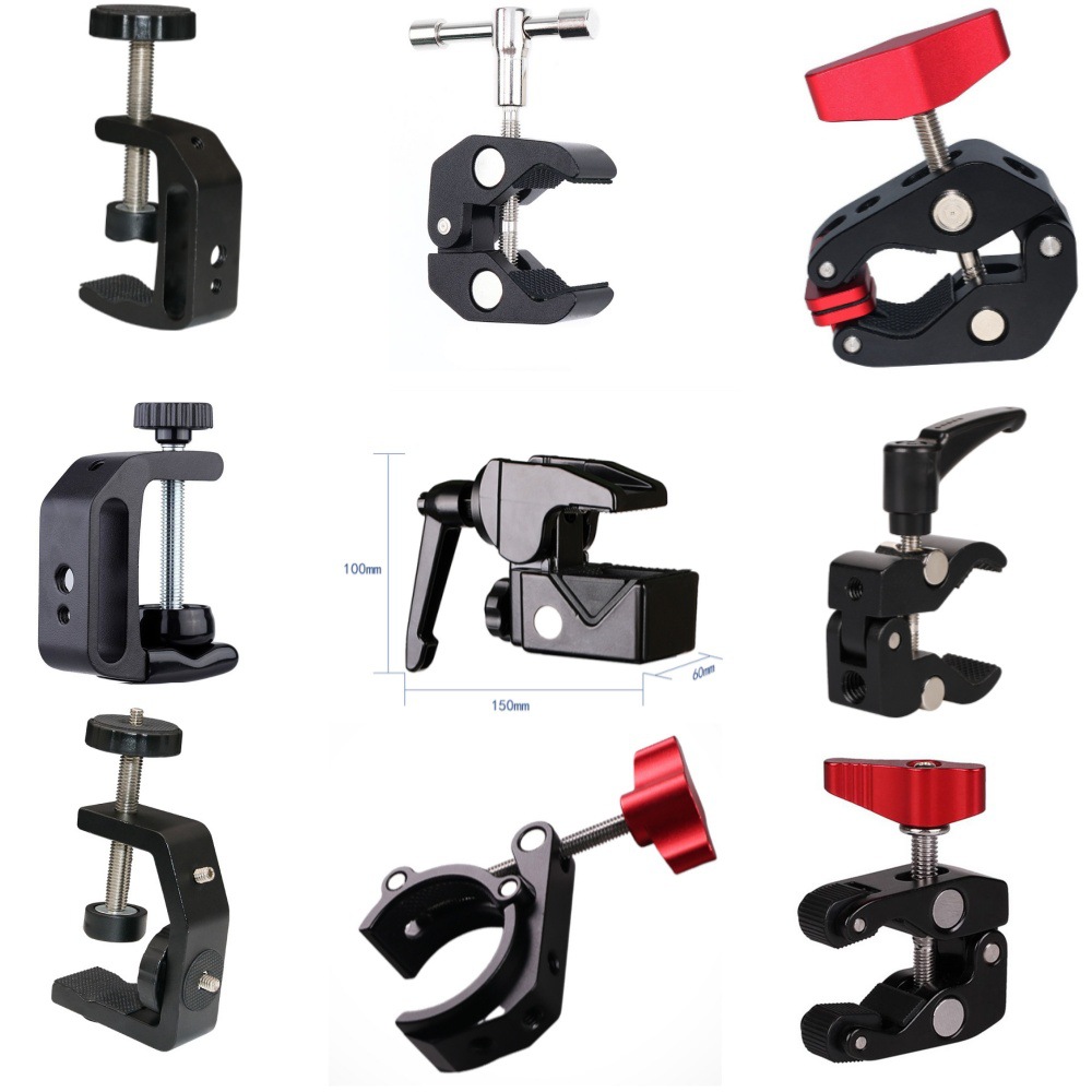 Стойка для лампы, магическая рука C, крепкий зажим, зажим для велосипедной трубы, крабовый зажим, настольная механическая рука