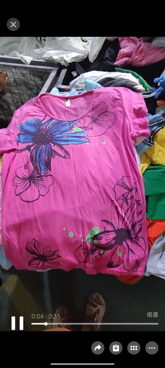 Б/У одежда, экспортируемая в Африку и Южную Азию, женская футболка, мода