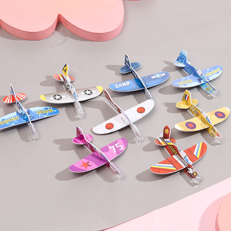 Mini bubble small plane DIY color children's toy aviation model kindergarten small gift outdoor activities