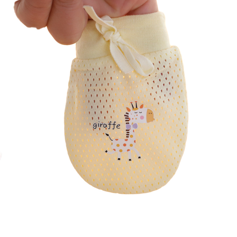 Baby Anti-scratch Gloves Baby Adjustable Summer Mesh Transparent Jacquard Thin Gloves Newborn Gloves