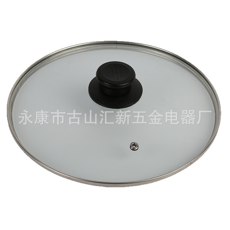 Pot Lid Household Tempered Glass Steamer Cooking Pot Lid Transparent Round Universal Heat-Resistant High Temperature Glass Lid