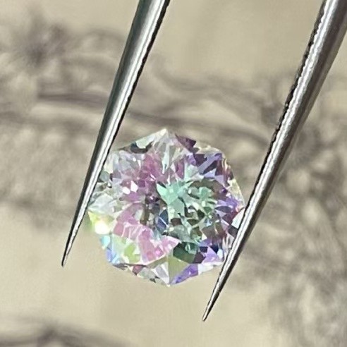 Цветные покрытые градиентные бутоньерки с камнями свободного кроя серьги-гвоздики из необработанного камня 5A циркон