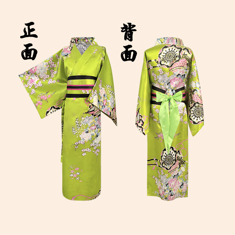 Cross-Border Cosplay Kidsren's Japanese Kimono Traditional Clothing Printed Yukata Nightgown Anime Performance Photo Suit