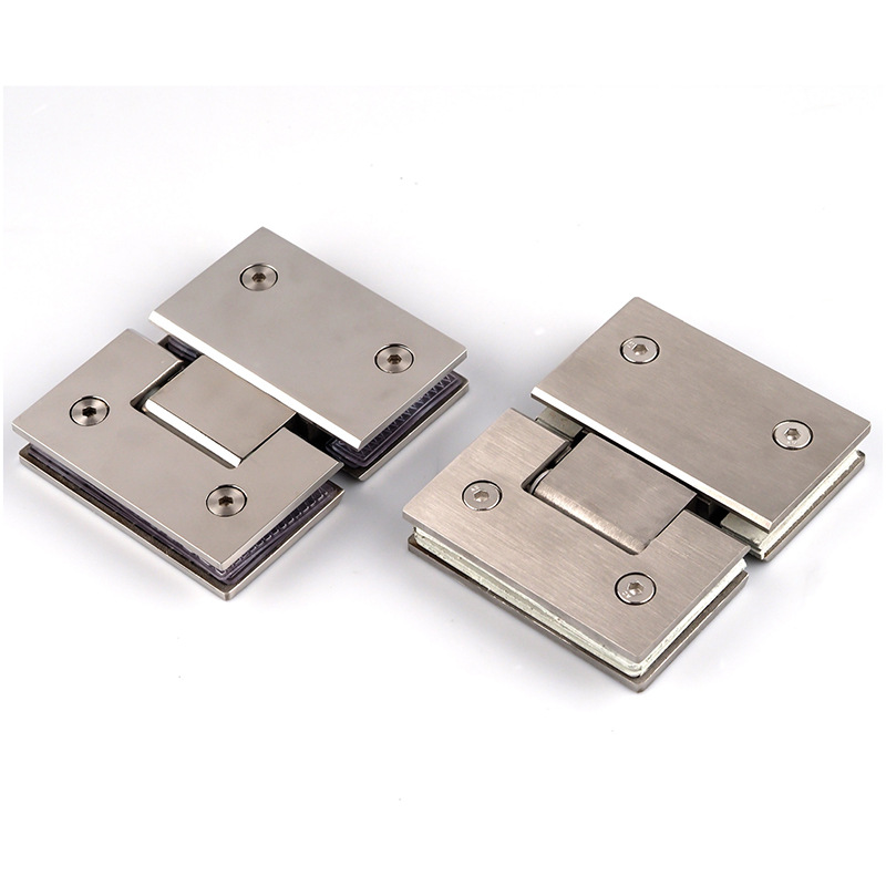 304 Stainless Steel 90 Degree Bathroom Clip Shower Room Hinge Matte Black Glass Door Clip Hinge 180 Degree Rose Gold Folding Hinge