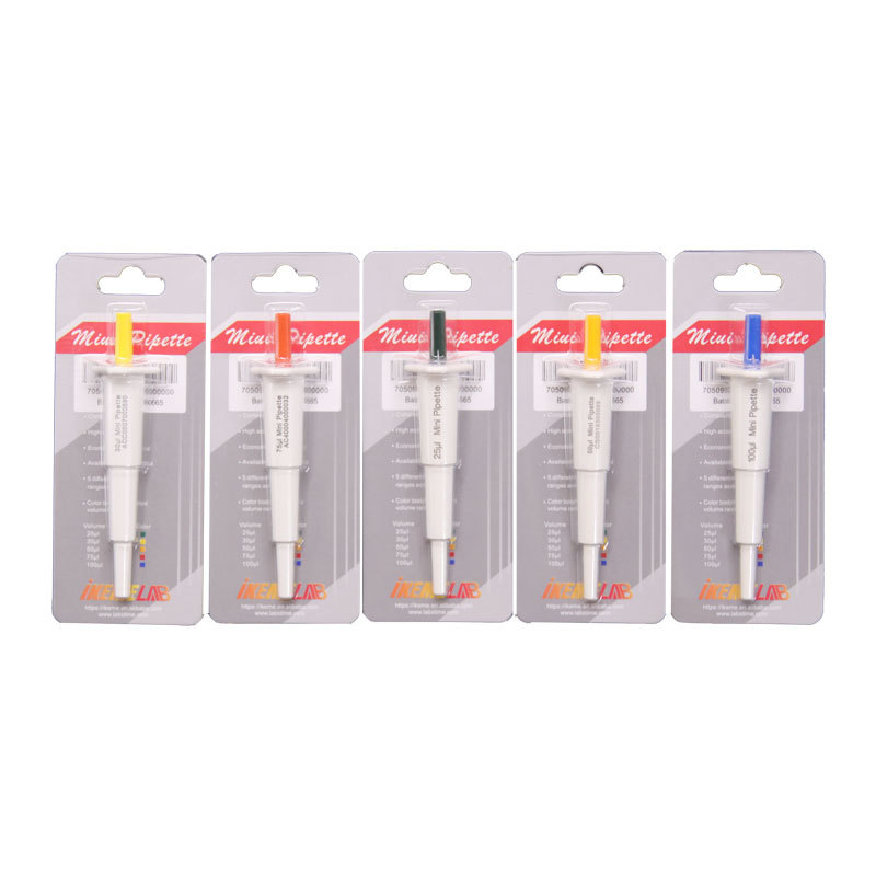 White mini pipette 100ul fixed pipette 50ul small micro sampler mini pipette gun