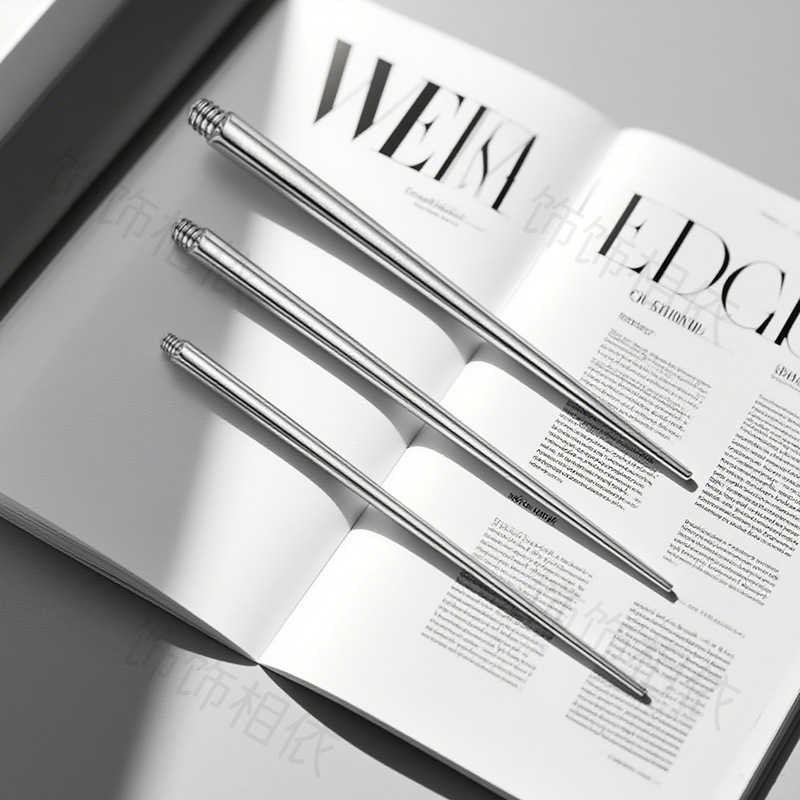 Manufacturer of 316F Stainless Steel Piercing Guide Rods, Navel Studs, Lip Studs, Ear and Eyebrow Studs, Auxiliary External Threaded Insertion Rods