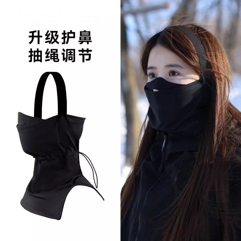 Защита лица при лыжах, дышащая, теплая, ветронепроницаемая зимняя маска для мужчин и женщин, защита от холода, капюшон, маска для защиты