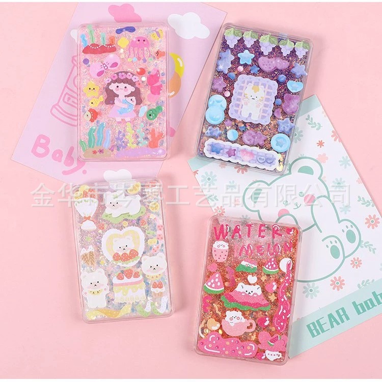 Dreamy Acrylic Flowing Sand Goo Tray DIY Creative Mahjong Card Brick Set for Children Transparent Flowing Sand Goo Tray