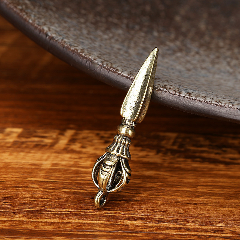 Подвеска из латуни маленький медный ваджра пестик амулет ключница