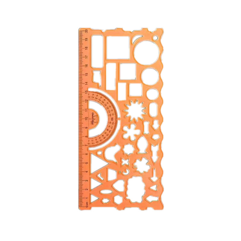 Soft Hard Ruler Student-Specific Painting Ruler New Primary and Secondary School Students Handwritten Newspaper Creative Drawing Template Graphic Stationery