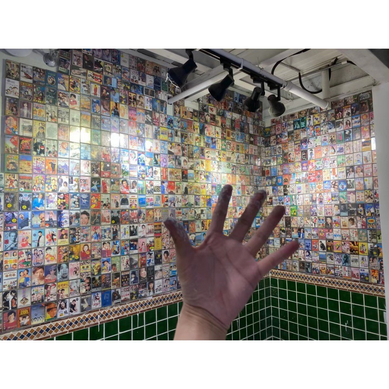 Wall Decoration Bar Wall Taibao Laomai Unpackaged Recording Retro Nostalgic Cassette Hotel Tape Background Tape