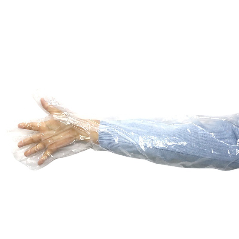 Plastic Manufacturers Produce Disposable Long Arm Gloves with Elastic Bands, Waterproof and Protective, for Household and Veterinary Use, Made of Pe for Livestock