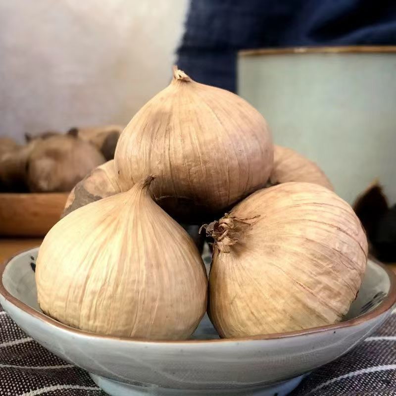 Shipped from the Place of Origin Jinxiang Fermented Black Garlic Jinxiang Specialty 250g Single Head Black Garlic