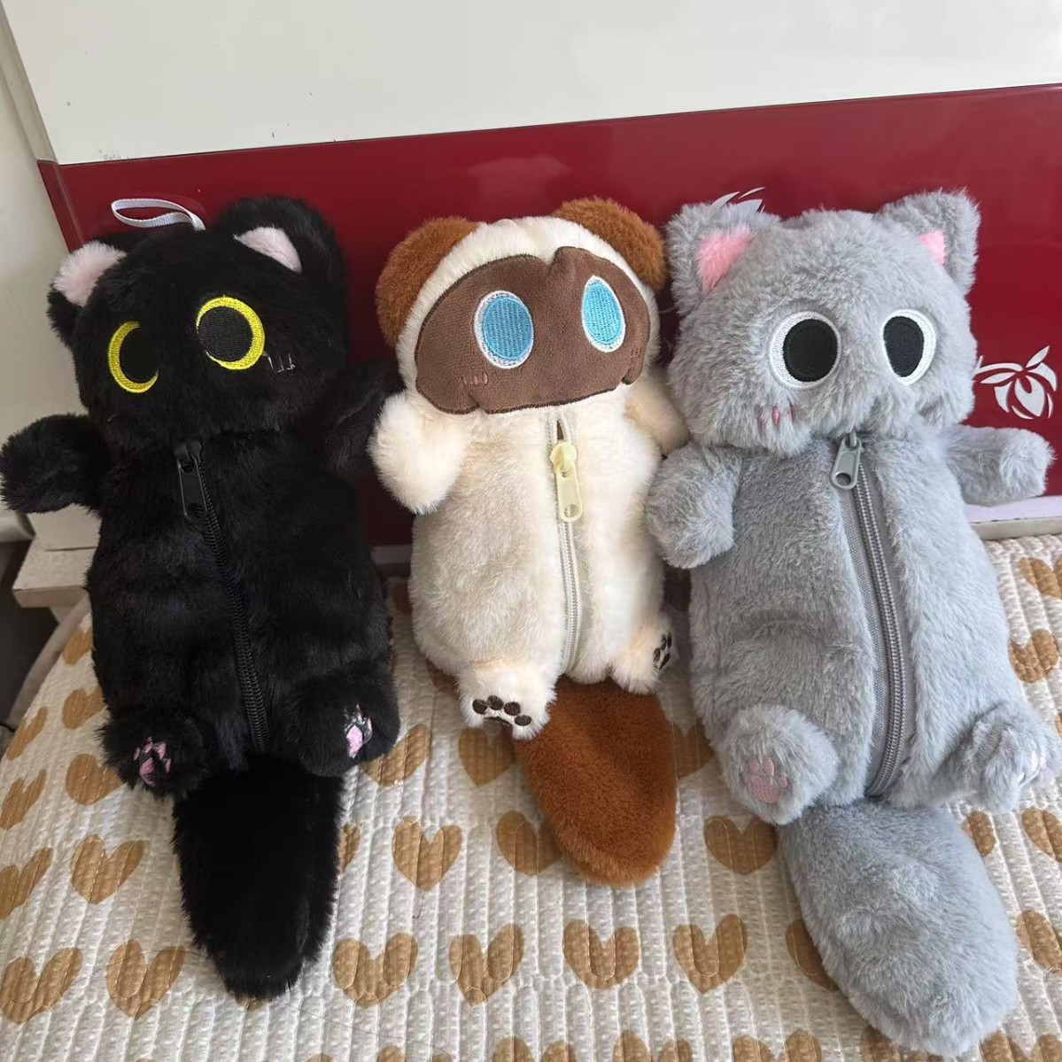 Оптовая продажа милого мультяшного плюшевого детского кошелька, мягкая игрушка, пенал для карандашей, канцелярия для учащихся средней школы